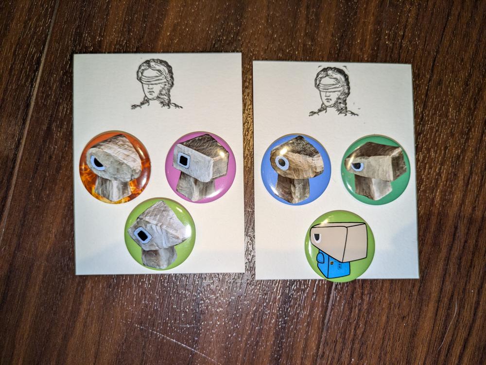 6 pins in total depicting tabf5's tablings